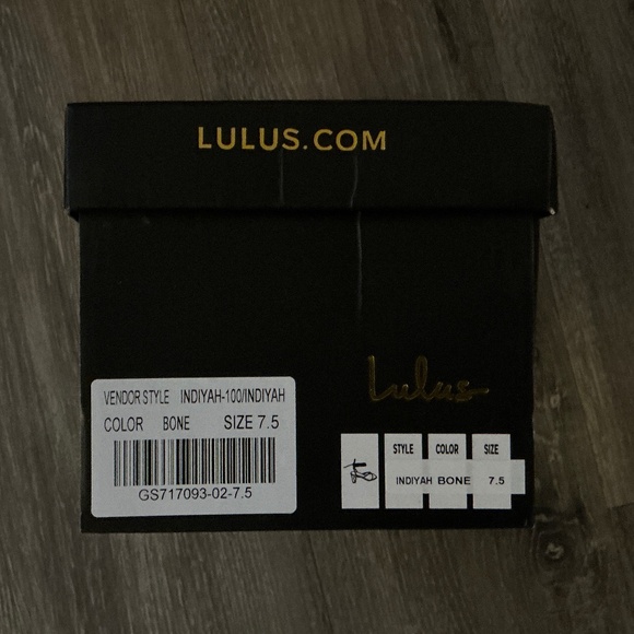 Lulus Indiyah Bone Strappy Lace Up High Heel Sandals White - Size 7.5 - Picture 4 of 4